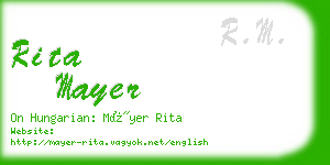 rita mayer business card